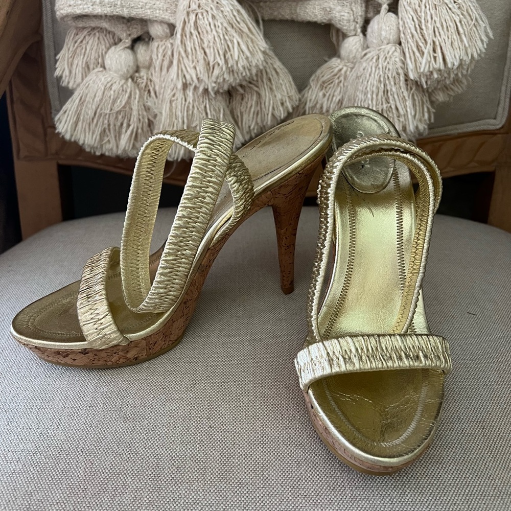 Gucci Gold Heels